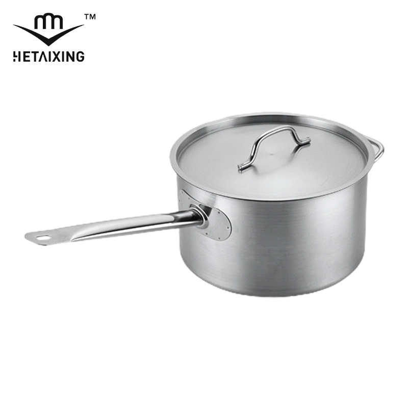 Ensembles de casseroles sans danger pour l'induction, soucoupe en acier inoxydable avec poignée qui reste froide