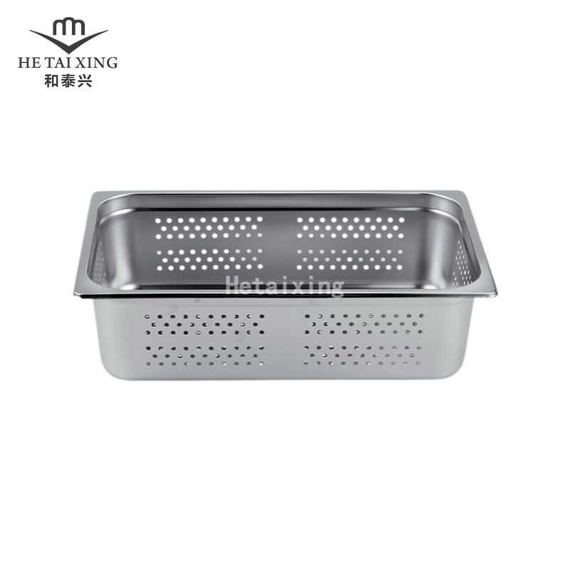 Poêle GN perforée de style JPN 1/1 de 150 mm de profondeur pour différents types de casseroles