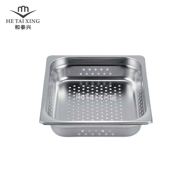 Poêle gastronorme japonaise perforée 1/2, table à vapeur profonde de 65 mm, à vendre pour les petits cafés
