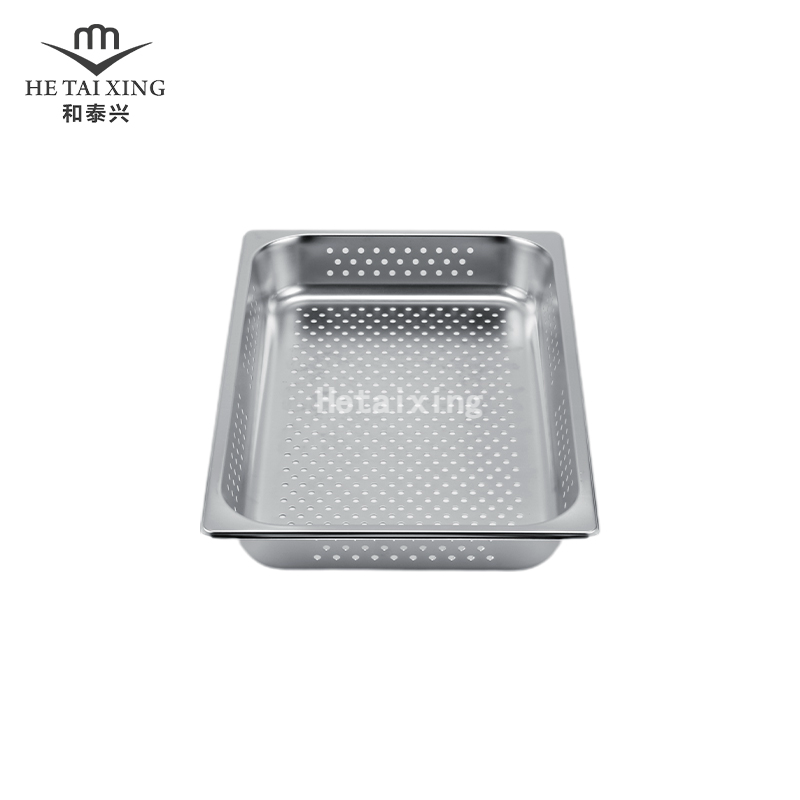 Récipients non toxiques profonds de stockage de nourriture de la casserole 1/1 65mm de GN perforée par style des USA