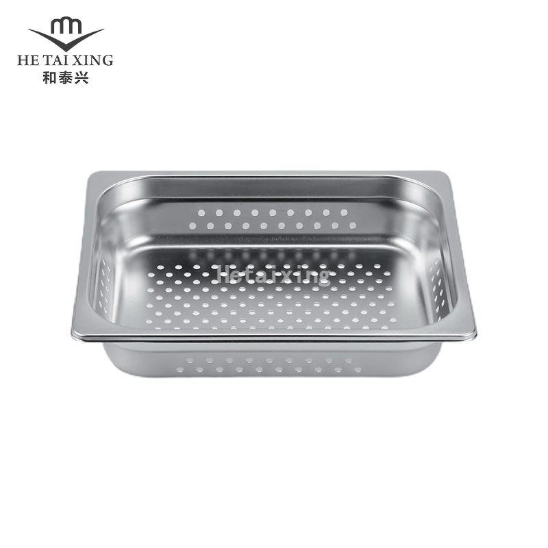 Poêle gastronorme japonaise perforée 1/2, table à vapeur profonde de 65 mm, à vendre pour les petits cafés