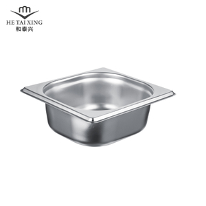 Récipient gastronorme de service alimentaire, taille 1/6, 65mm de profondeur, 1/6 casseroles pour équipement commercial de cuisine