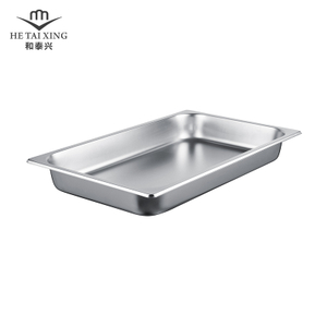 Poêle GN de ​​style américain, taille 1/1, casseroles d'hôtel de 65 mm de profondeur pour table à vapeur