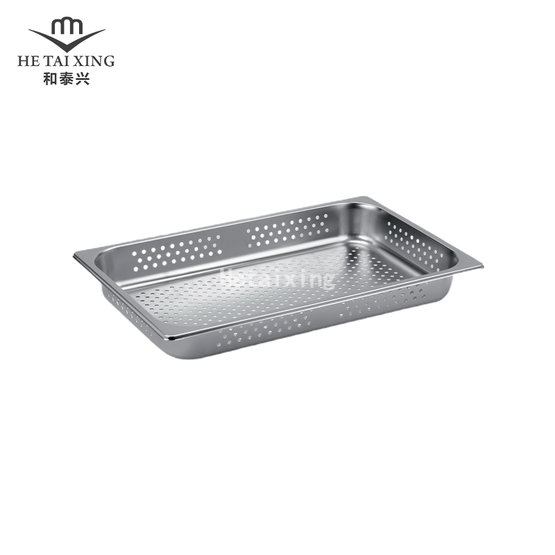Récipients non toxiques profonds de stockage de nourriture de la casserole 1/1 65mm de GN perforée par style des USA